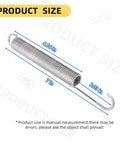 Rock Solid 7 Inch Heavy Duty Recliner Springs Replacement Kit Stainless Steel Couch Mechanism Parts Compatible With Lazy Boy Southern Motion Flexsteel Furniture To Get Your Living Room Back In Shape Fast, showing size measurements.