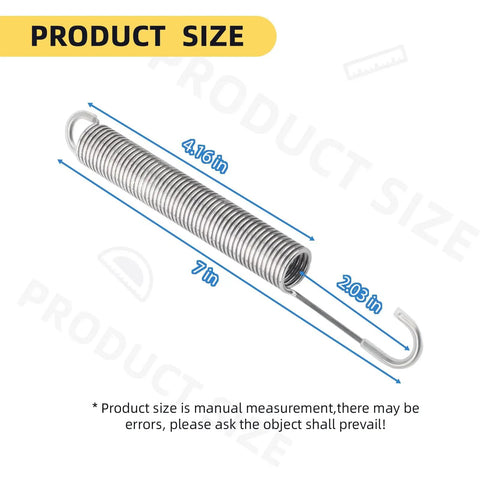 Rock Solid 7 Inch Heavy Duty Recliner Springs Replacement Kit Stainless Steel Couch Mechanism Parts Compatible With Lazy Boy Southern Motion Flexsteel Furniture To Get Your Living Room Back In Shape Fast, showing size measurements.