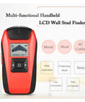 Handheld Stud Finder Wall Detector With Lcd Screen Finds Wood Metal Studs And Ac Cables Dead On Detection No Hassle Game Changer, red device.