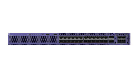 Heavy Hitter 24 Port Stackable Switch With 1 2.5 5 10GbE Multi Gigabit Ports front view with ports and controls visible.
