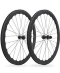 Carbon Fiber Road Bike Wheelset 50mm Deep 700c Clincher Tubeless Disc Center Lock Rims Wave Profile For Aero 19mm Inner Width Lightweight