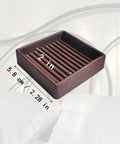 Four Pack 2x2 Square Rubber Furniture Caster Cups Non Slip Bed Frame Stoppers Floor Protectors Brown