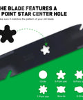 Beefed Up 48 Inch Mulching Mower Blades For Husqvarna Lawn Tractors And Zero Turn Mowers with 5-point star center hole.