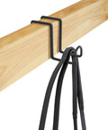 8 Pack 4 Inch Heavy Duty Metal Tack Hooks Over Rail Bridle Rack for Hanging Horse Bridles on Wooden Beam