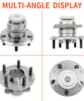 Multi-angle view of 512265 rear wheel hub bearing assembly for Hyundai Sonata 2006 to 2009 and Kia Optima 2006 to 2010 with ABS.