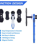 Brake Caliper Press Tool With 360 Degree Swing Ratchet Piston Spreader And 2 Extra Steel Plates