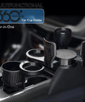 Game Changing 4 In 1 Center Console Extender Fits Tesla Cybertruck Multi Slot Drink Holder with 360-degree rotation