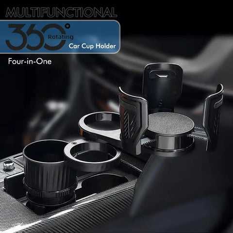 Game Changing 4 In 1 Center Console Extender Fits Tesla Cybertruck Multi Slot Drink Holder with 360-degree rotation