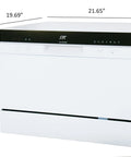 Hassle Free Countertop Dishwasher With Stainless Steel Tub And Delay Start For Small Apartments And Condos Quick Plug In Portable Washer.