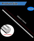 1mm By 300mm 304 Stainless Steel Rod Set 12 Pieces Round Solid Shaft Rods for Crafts Image Showing Product Size