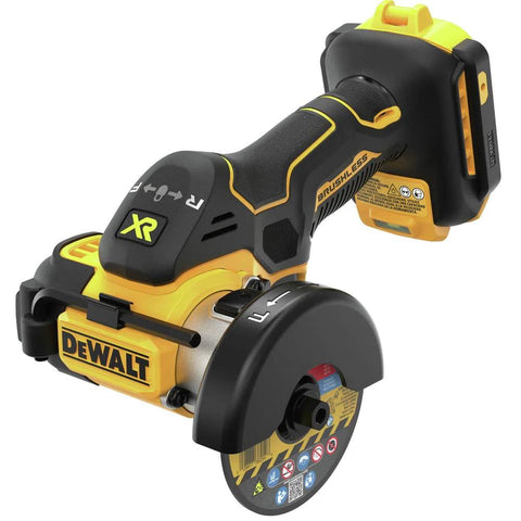 DEWALT 20V MAX XR cordless cut-off tool with brushless motor and compact design