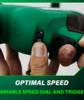 18V MultiVolt Cordless Caulking Gun With AntiDrip Function And Variable Speed Lightweight Tool dial close-up