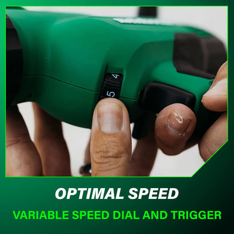 18V MultiVolt Cordless Caulking Gun With AntiDrip Function And Variable Speed Lightweight Tool dial close-up