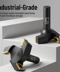 Beefy 1/2 Inch Shank Slab Flattening Router Bit With 2 Inch Cutting Diameter And 3-Wing Coated Carbide Inserts for CNC planing