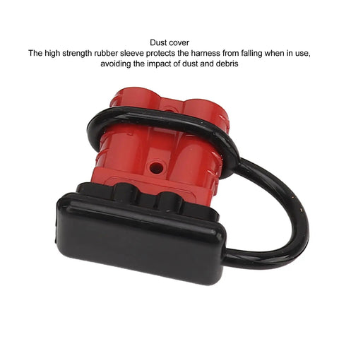 Fauitay 50A Quick Battery Connector Plug Kit with Rubber Sleeve For High Conductivity Wiring In RV Tractor Solar Systems Up To 36V Heavy Duty Power Link dust cover