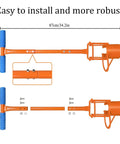 Assembly guide for 5 In 1 Bulb Planter Weeder Sod Plugger Soil Sampler Flower Planting Tool Set with 33.5 inch handle.