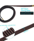 Neptune4 Max X Y Belt Upgrade Kit For 3D Printers Non Slip 2GT Timing Belts X Axis 1132mm Y Axis 1122mm 6mm Wide With Copper Buckle Synchronous Drive Easy Install Replacement Set, 2GT open timing belts with copper ends