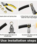 Grab This Awesome 75 Piece Manganese Steel Hose Clamp Set For Pipes And Cars With Adjustable Sizes From 6 To 10mm Perfect Low Pressure Clamping Solution clamp pliers and hose installation steps