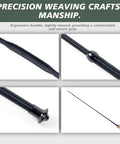 Close-up of Two Pack Black Pig Show Whip With Chrome Tip 36 Inch Leather Handle Riding Crop For Training And Showing in use