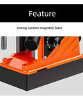 Heavy Duty Bench Drill Press With Magnetic Base For Precision Engineering showing strong suction magnetic base in close-up.