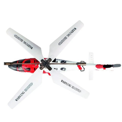 Top view of Three Point Five Channel RC Helicopter With Gyro For Beginners, stable flight characteristics, easy to fly