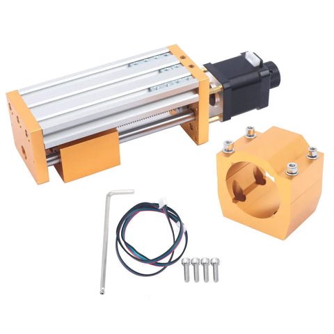 Beefed Up Metal CNC Z Axis Stroke 85mm Sliding Table With Ball Screw Linear Slide Stage for CNC Routers and Mills, T8 lock nut included.