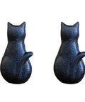 Cat Shaped Drawer Pulls 2 Pack Matte Black Iron Cabinet Handles For Dresser Wardrobe Kitchen And Bathroom Easy To Install Durable Cute Animal Knobs