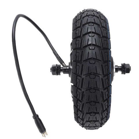 800W Rear Hub Motor Wheel Replacement For SmartGyro Scooter With 10x2.75 Inch 6.5 Inch Rubber Wheel, cable attached