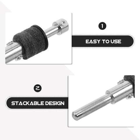 Premium Threaded Cymbal Stacker Mount Boom Arm With Sleeve Clutch For Electronic Drum Set, showing easy-to-use stackable design.