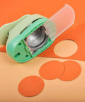 2 Inch Circle Hole Punch For Paper Crafts And Scrapbooking DIY No Jam Paper Guide Durable Circle Puncher on orange paper