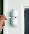 Hand adjusting white adjustable surface-mounted automatic door closer zinc alloy fire rated stopper hardware kit