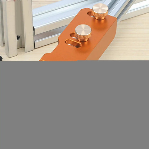 Heavy Duty Aluminum Profile Drill Guide And Extrusion Cutting Jig with precision knobs for exact hole placement.