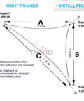 Installation guide for Customized 12 Ft By 12 Ft By 17 Ft Waterproof Sun Shade Sail Triangle for outdoor patio setup.