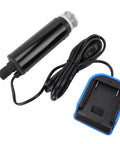 Heavy Duty Tough As Nails Cordless Submersible Sump Pump With 500 Gph Flow, black pump and battery charger visible.