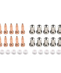 Premium 10 Sets Pt-23 27 Plasma Cutter Consumables Kit with copper electrodes and ceramic tips for cutting efficiency.