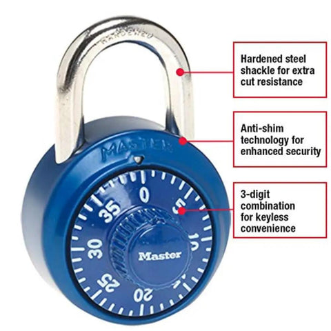 Locker Combo Padlock With Three Digit Code For School And Gym Lockers Keyless Entry Durable Metal Body Easy To Use Security For Lockers Colors May Vary