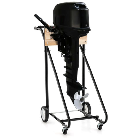 Built Tough Heavy Duty Outboard Boat Motor Stand With 330 Lbs Capacity Engine Carrier Cart On 4 Rubber Casters Portable Support Dolly