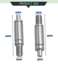 Professional Grade Dryer Drum Roller Shaft Kit, stainless steel, two pack, dimensions 2.42 in x 0.30 in and 2.36 in x 0.25 in.