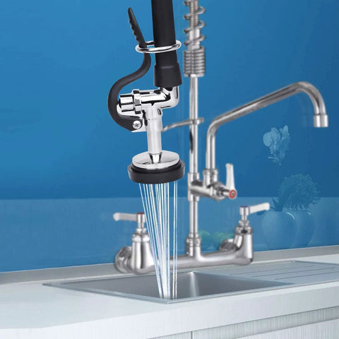 Pre Rinse Spray Valve Repair Kit For All Commercial Sink Sprayers Includes 2.08 Inch Ends Black Spray Face Bumper And Screw