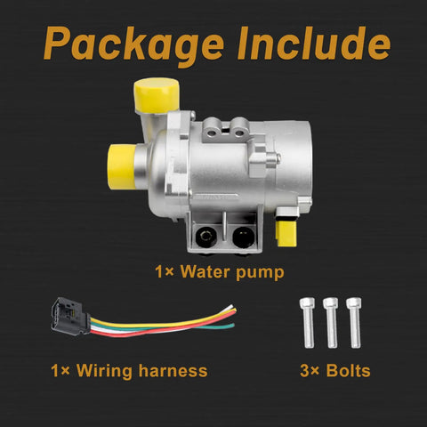 Dead Nuts Reliable Electric Water Pump For BMW 328i 325i X5 X3 528i Direct Replacement Assembly with water pump, wiring harness, and bolts included.
