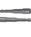 Heavy Duty 7Mm Hex Shank Magnetic Nut Driver 2 Piece Chrome Vanadium Socket Set For Power Drills, heat treated steel.