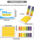 DIY Friendly pH Test Strips Set With 3 Packs, 720 Strips Total, Universal Indicator Litmus Paper For Water, Soil And Cosmetics