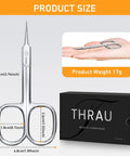 Pro Grade Extra Fine Cuticle Scissors With Curved Blade For Nails And Eyebrows On Point Precision Grooming Kit product dimensions