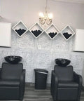 Salon room with Dope 2x2 PVC Ceiling Tile Set For Easy Makeover Lay In Or Glue Up 10 Piece Pack Covers 40 Sq Ft Patina Finish.