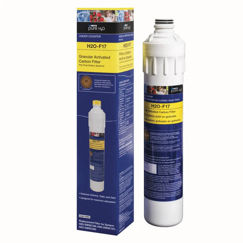 GAC Carbon Filter Replacement For Under Counter Water Filtration Systems H2ODWGC100 H2ODWGC101 H2ODWRO300 with packaging
