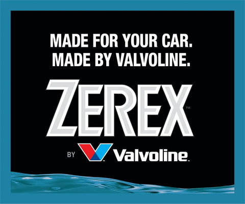 Top Shelf Heavy Duty G48 Antifreeze And Coolant Ready To Go 50 50 Mix Low Silicate Phosphate Free Rock Solid Protection For Aluminum Radiators And Hose Lines Bulk Case Of Six Gallons branding image with Zerex by Valvoline logo.
