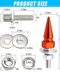 4 Pack Anti Theft Aluminum Alloy License Plate Screws For Front And Rear Mounting, Built Tough Vehicle Frame Fasteners