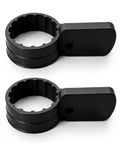 Heavy Duty Universal Motorcycle Throttle Grip Pair With Thumb Accelerator And Dead Nuts Secure Non Slip Housing No Sweat Quick Swap Setup For Scooters And E Bikes Smooth Daily Cruising black rubber grips close-up view