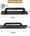 Measurement details of 10 Pack 8 Inch Matte Black Cabinet Pulls And Drawer Handles Stainless Steel Kitchen Hardware
