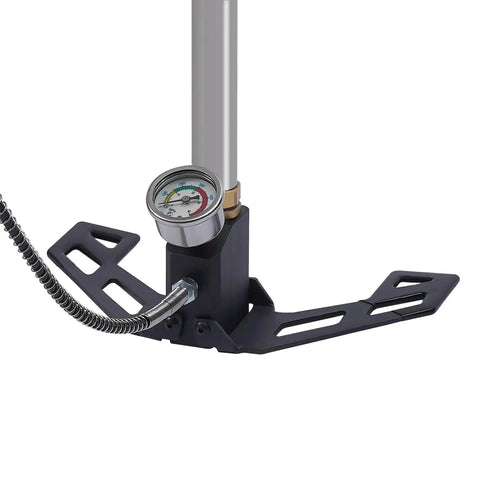 Compact Scuba Tank 3.0 Cu Ft 3000 PSI With 4500 PSI High Pressure Pump dive kit base with pressure gauge close-up